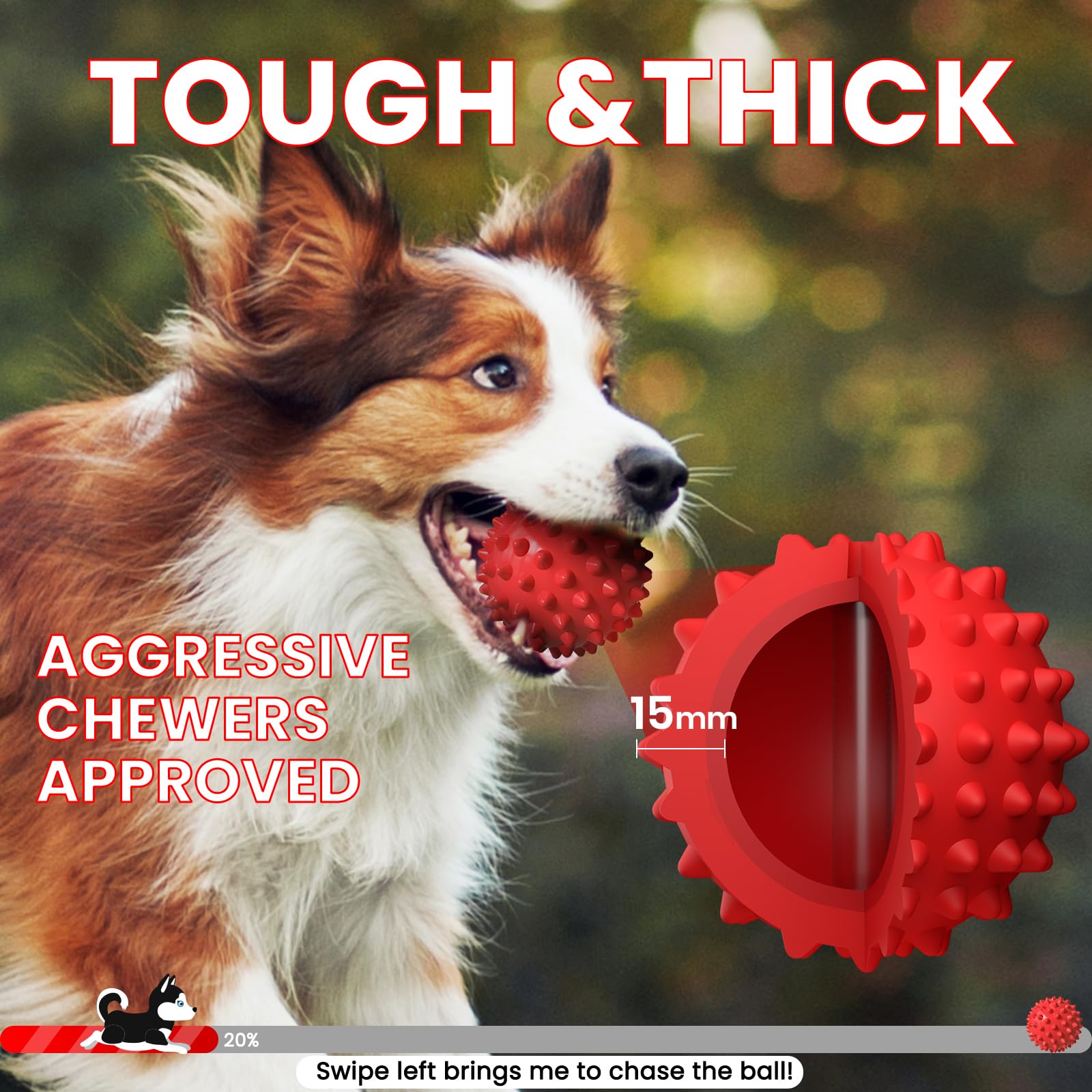 Amazon | Apasiri 犬用ボール 音が鳴る犬用おもちゃ 大型犬用の